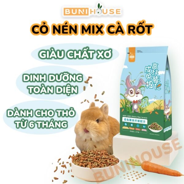 Cỏ Nén Vị Cà Rốt Jessie Thỏ Từ 6 Tháng