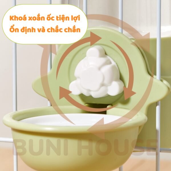 Bình Nước Tai Thỏ Gắn Chuồng - Ảnh 4