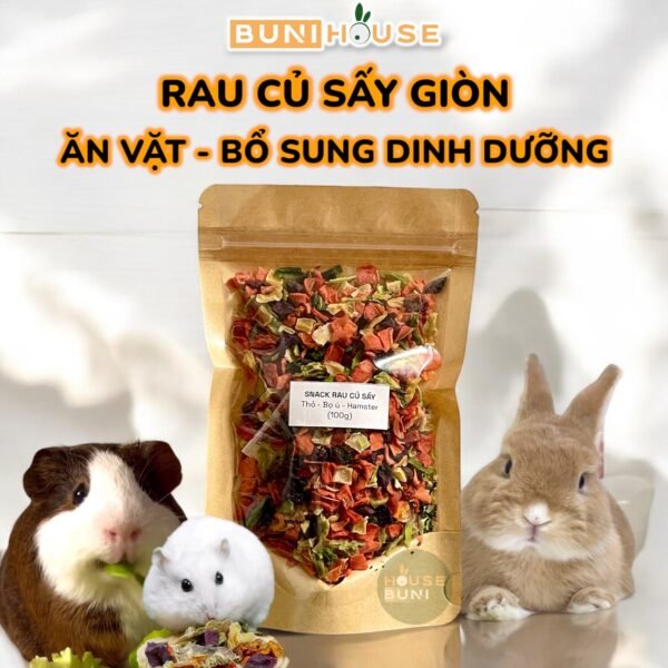 rau củ sấy giòn cho thỏ bọ